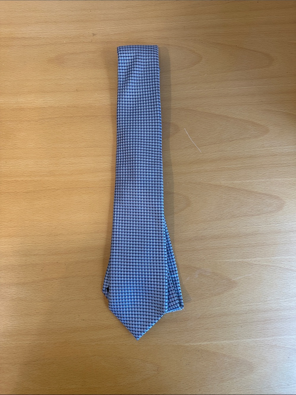 Boss Blue Micro-Check Men's Tie